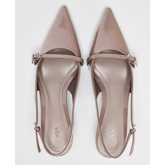 ZARA Pointed Toe Kitten Heels NWT - Picture 16 of 16